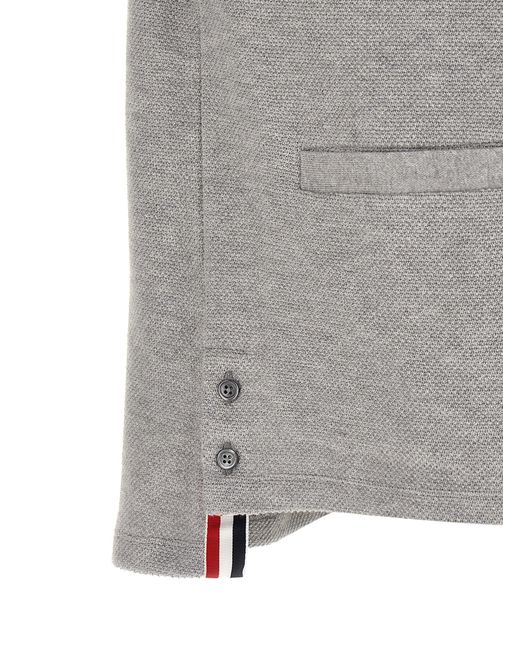 Thom Browne Gray 4Bar Cardigan for men