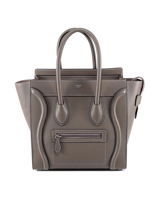 Céline Brown Micro Luggage Handbag