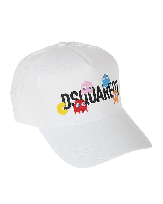 DSquared² White Pac- Logo Baseball Cap for men