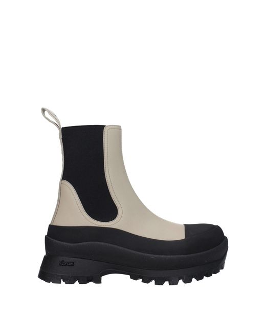 Stella McCartney Black Leather Ankle Boots
