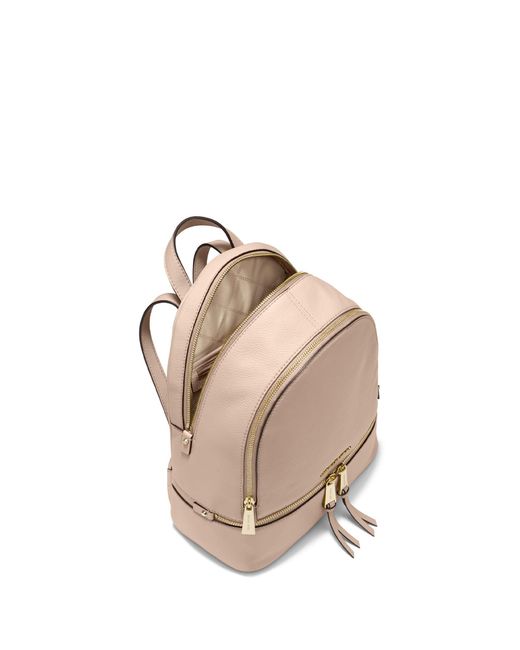 Michael Kors Natural Rhea Medium Leather Backpack