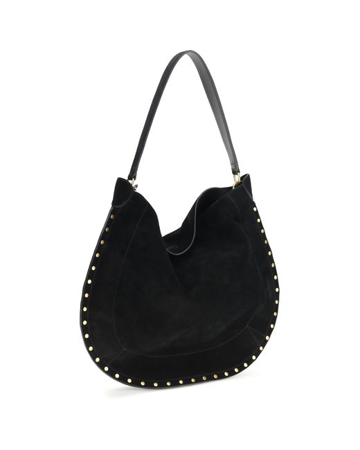 Isabel Marant Black Soft Shoulder Bag Oskan Suede Calf Leather