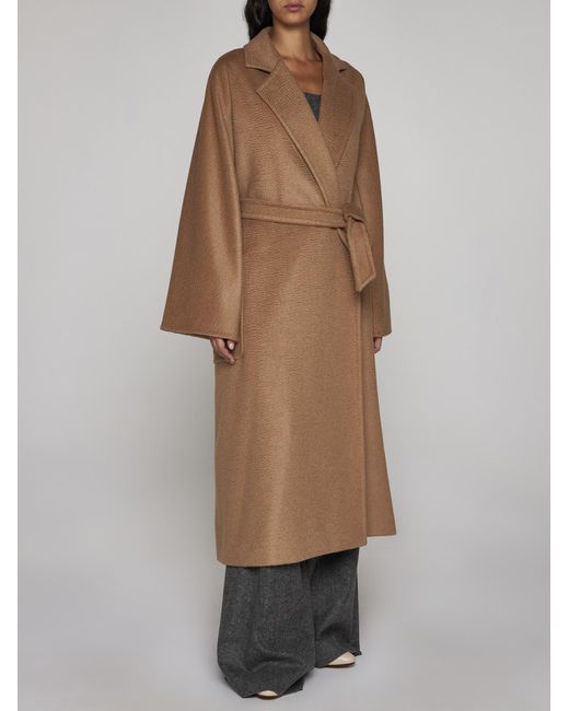 Max Mara Olea Camel Hair Coat in Natural Lyst UK