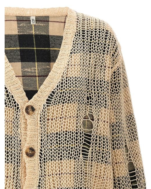 R13 Natural Overlay Distressed Sweater, Cardigans