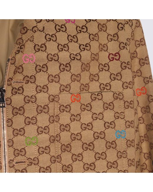 Gucci Brown Cotton Casual Jacket for men