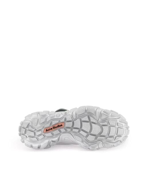 Acne Gray Bolzter Football Low-Top Sneakers for men