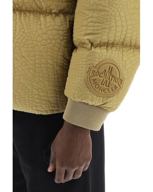Moncler Green Moncler X Roc Nation By Jay-Z Centaurus Croco-Embossed Puffer Jacket for men