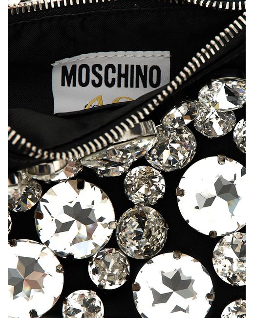 Moschino Metallic Jewel Stones Handbag
