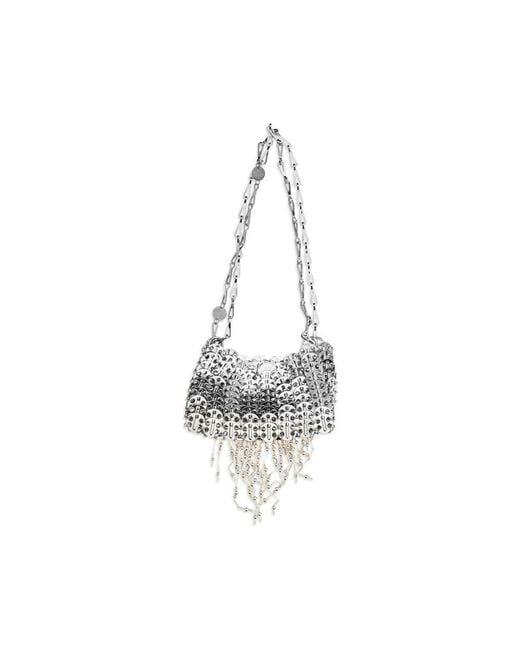 Rabanne White Stainless Steel Shoulder Bag