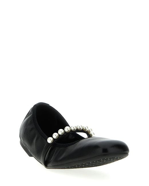 Stuart Weitzman Black Goldie Flat Shoes