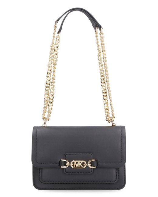 MICHAEL Michael Kors Heather Leather Crossbody Bag in Black - Save 13% ...