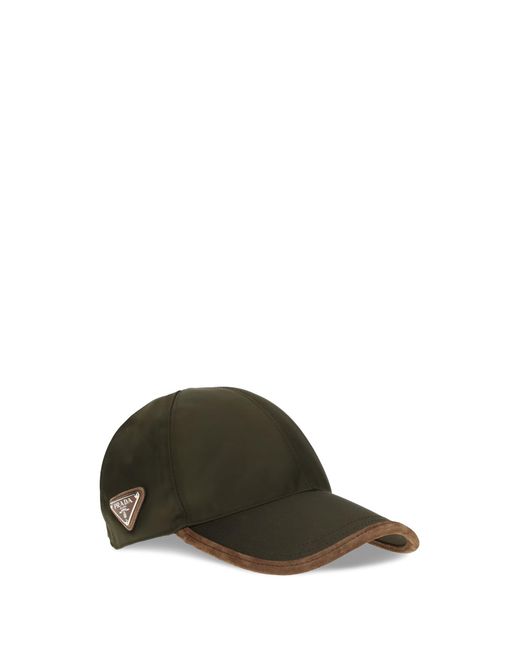 Prada Green Re-Nylon Baseball Hat for men