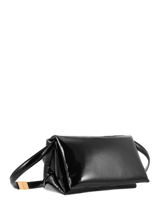 MARNI: Prisma patent leather bag - Black