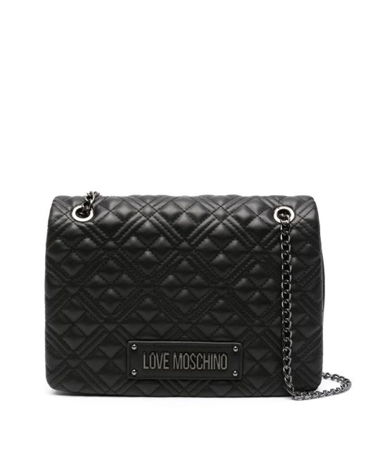 Love Moschino Quilted Shoulder Bag in Black Lyst