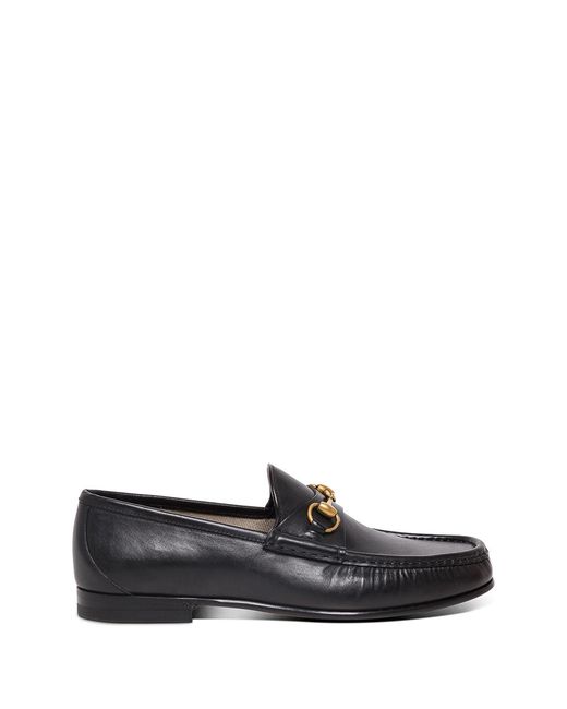 Gucci White Loafers With Horsebit, Leather Calf for men