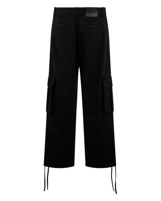Loewe Black Trousers Cargo Cotton for men