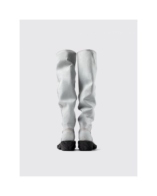 CAMPERLAB White Denim And Rubber Ankle Boots