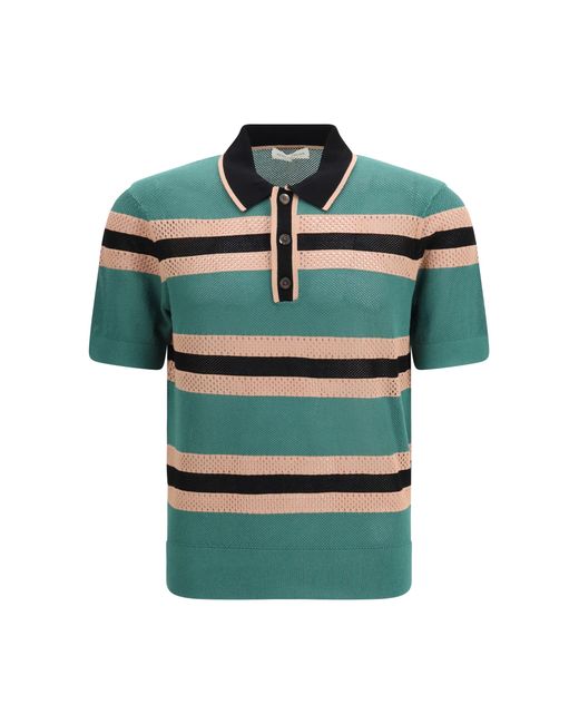 Dries Van Noten Green Polo Shirt Viscose for men