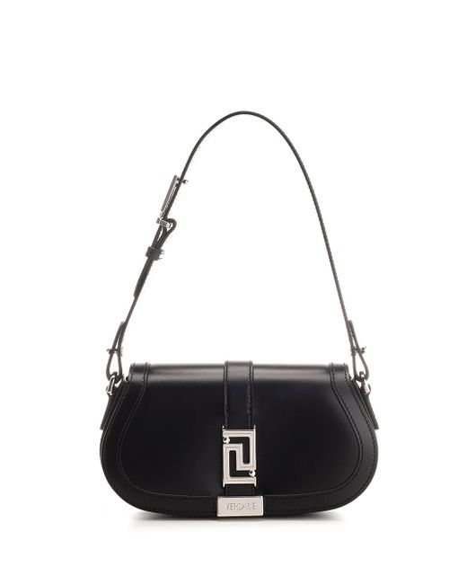 Versace Black Greca Goddess Mini Leather Shoulder Bag