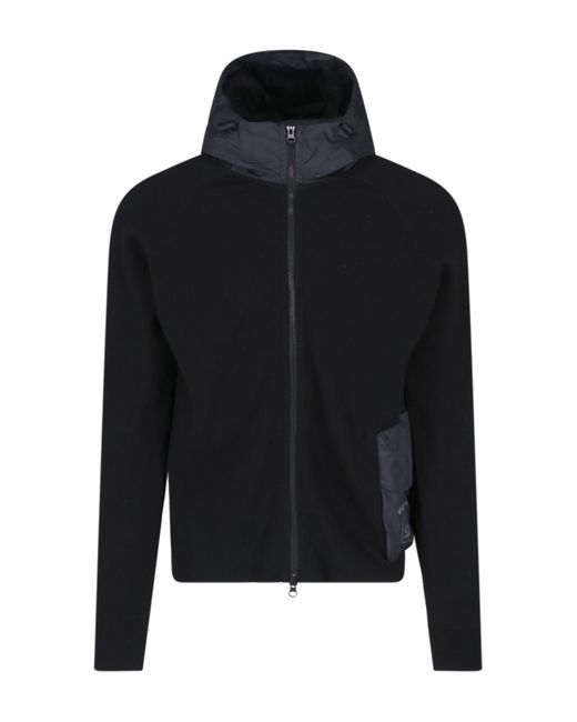 C P Company Black Hooded Sweater for men