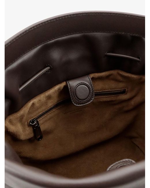 Brunello Cucinelli Black Shoulder Bag Mellow Leather