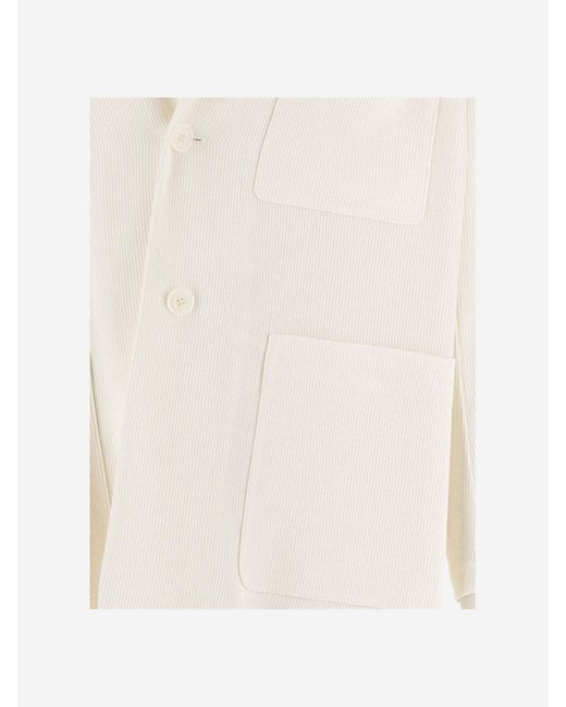 Giorgio Armani Natural Wool And Viscose Blend Jacket for men