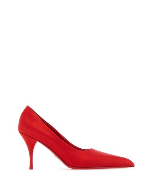 Prada Red Heeled Shoes
