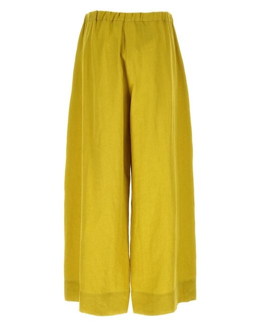 Max Mara Yellow Linen Casual Pants