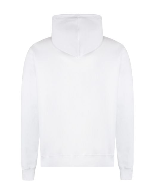 DSquared² White Cotton Hoodie Jumpers for men