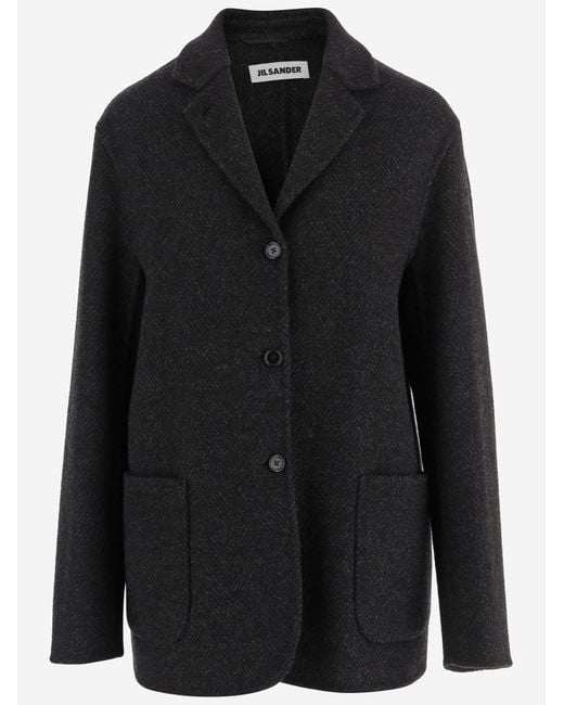 Jil Sander Black Wool Coat