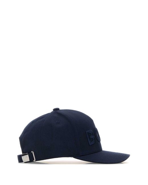 Boss Blue Cotton Baseball Cap for men