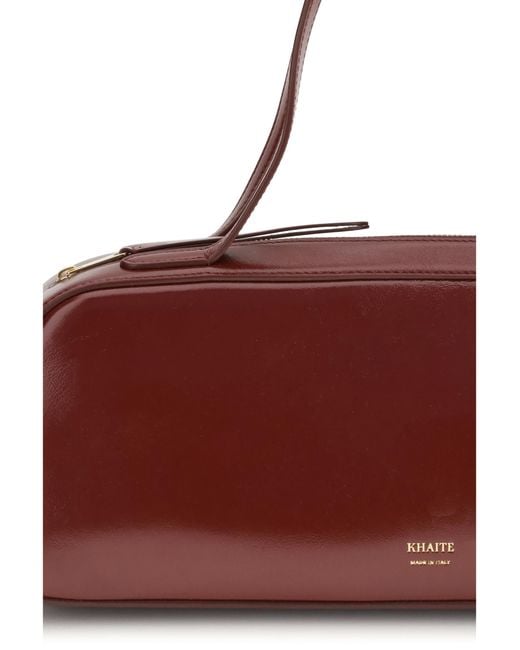 Khaite Red Simona Shoulder Bag Calf Leather Bos Taurus