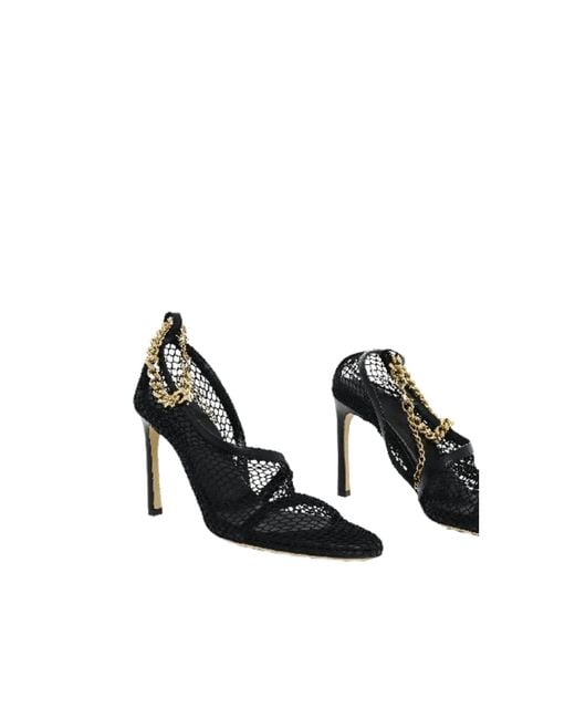 Bottega Veneta Black Chain-Trimmed 100Mm Mesh Sandals