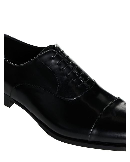 D 40 White Leather Oxford Shoes for men