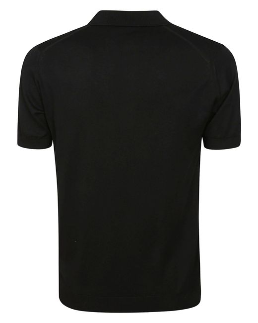 John Smedley Black Adrian Shirt Ss for men