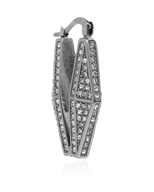 Jimmy Choo Black Earrings With Crystals