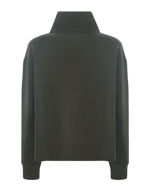 Max Mara Black Zip-up Drawstring Sweatshirt