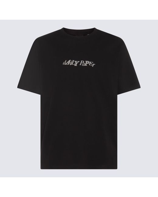 Daily Paper Black Cotton T-Shirt for men