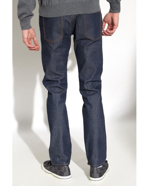 Gucci Blue Jeans With Tapered Legs for men