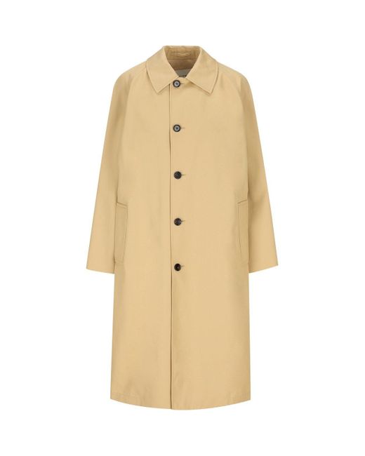 Burberry Natural Car Single Breasted Coat
