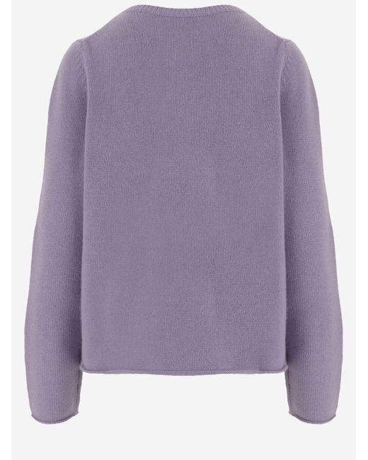 Allude Purple Cashmere Sweater