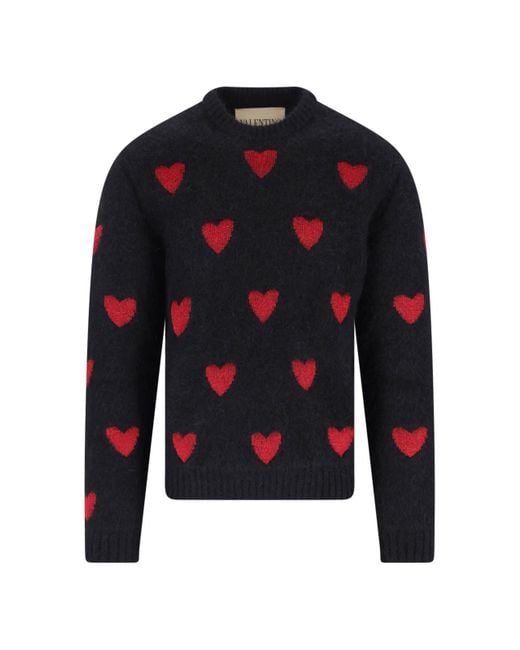 Valentino Blue Wool And Mohair Blend Sweater for men