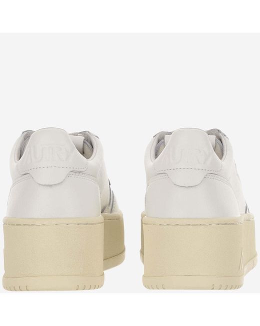 Autry White Sneakers Medalist Platform Leather Cow Trainers