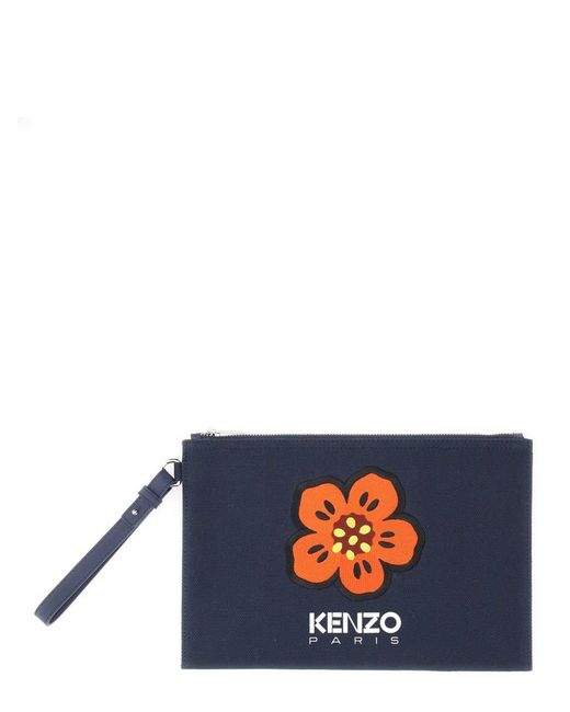 KENZO Blue Large Pochette for men