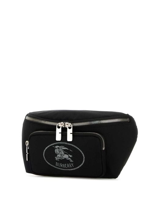 Burberry Black Canvas Belt Bag for men