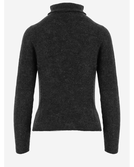 Bruno Manetti Black Sweater, Alpaca And Wool