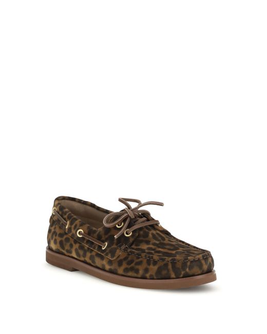 Gianvito Rossi White Loafers Leopard-Print