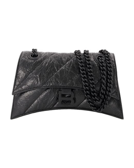 Balenciaga Black Crush Chain S Hobo Bag