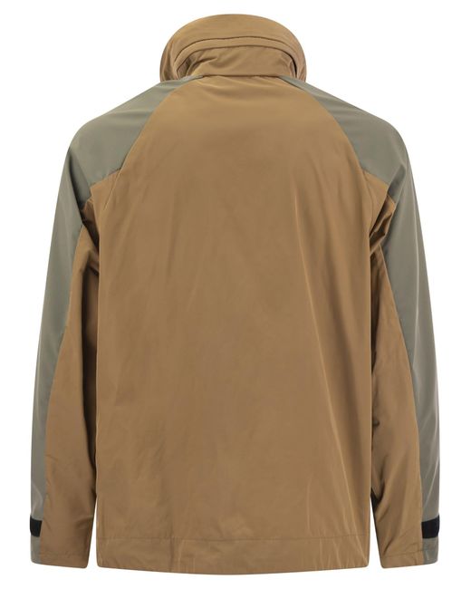 Colmar Green Colourblock Jacket With Concealed Hood for men
