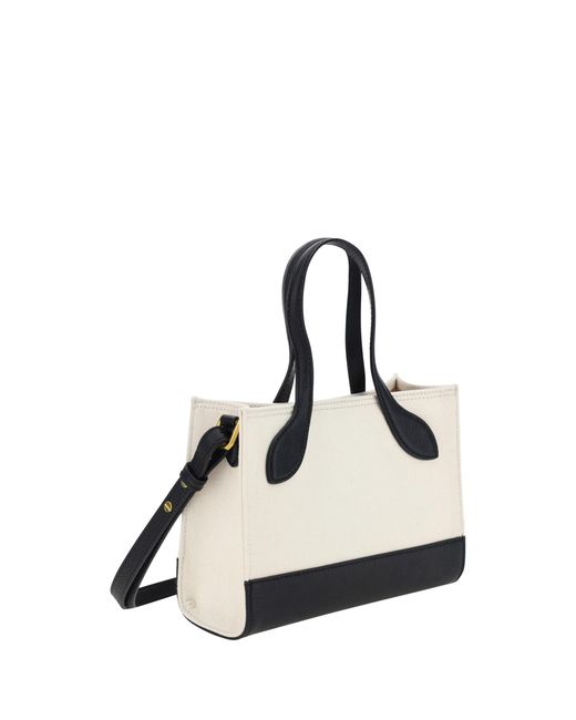 Bally White And Leather Mini Handbag Bag